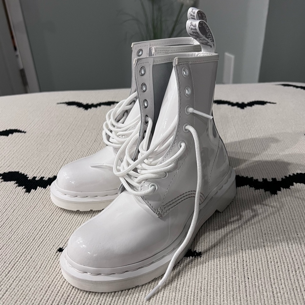 Doc Martens 1460 in all white. Size 6, Never worn. Still have box.